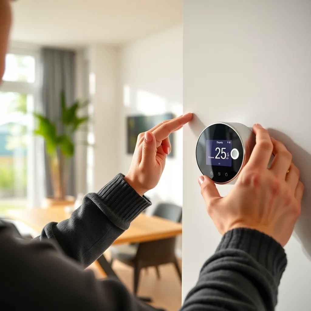 Persoon die energiebesparende maatregelen neemt in huis